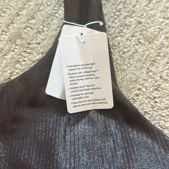 NWT Lululemon Align Asymmetrical Ribbed Bra *Light Support C/D Cup Shine - Picture 7 of 12